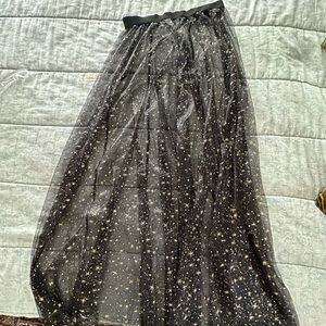 Glitzy tulle high waisted skirt